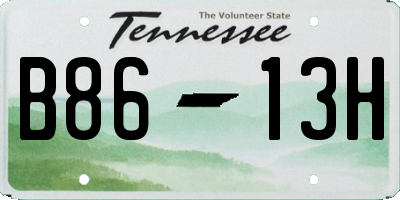 TN license plate B8613H