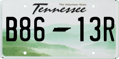TN license plate B8613R