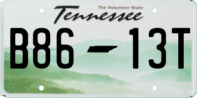TN license plate B8613T