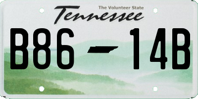 TN license plate B8614B