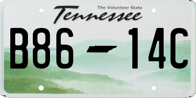 TN license plate B8614C