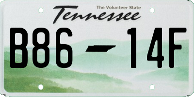 TN license plate B8614F