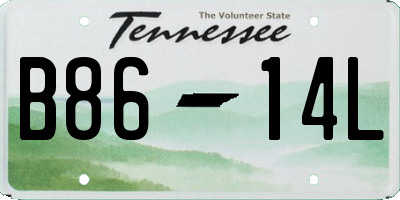TN license plate B8614L