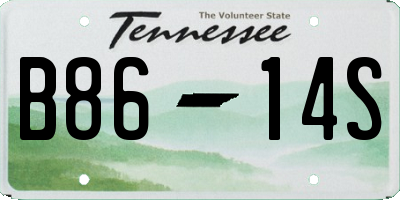 TN license plate B8614S