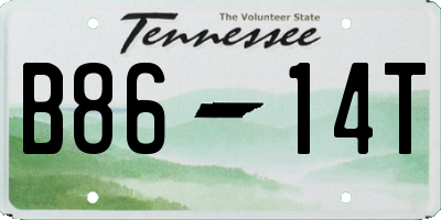 TN license plate B8614T