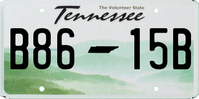 TN license plate B8615B