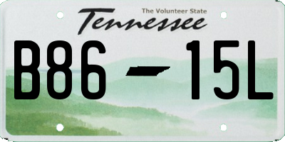 TN license plate B8615L