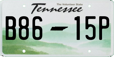TN license plate B8615P