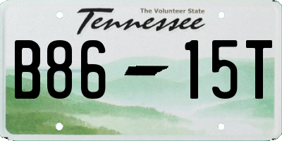TN license plate B8615T