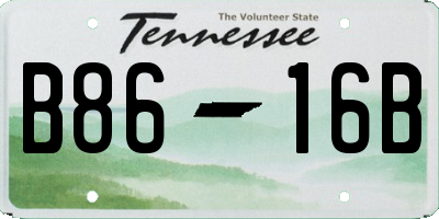 TN license plate B8616B