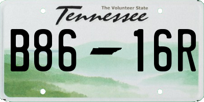 TN license plate B8616R
