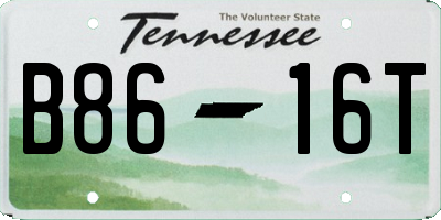 TN license plate B8616T