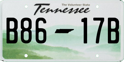 TN license plate B8617B