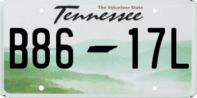 TN license plate B8617L