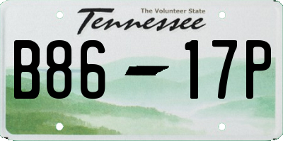 TN license plate B8617P