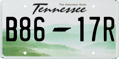 TN license plate B8617R