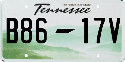 TN license plate B8617V