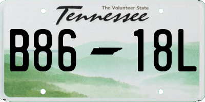 TN license plate B8618L