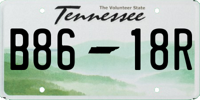 TN license plate B8618R