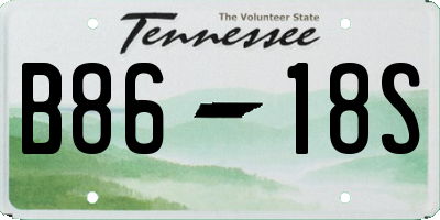 TN license plate B8618S
