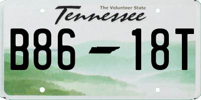 TN license plate B8618T