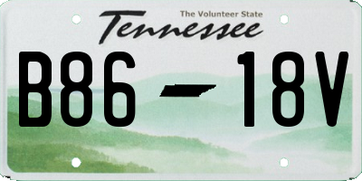 TN license plate B8618V