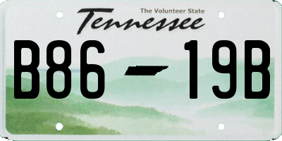 TN license plate B8619B