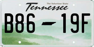 TN license plate B8619F