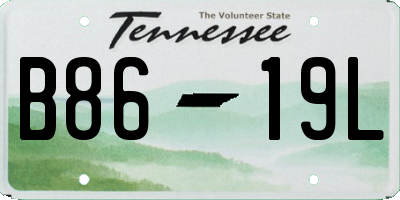 TN license plate B8619L