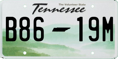 TN license plate B8619M