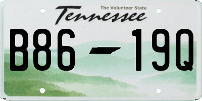 TN license plate B8619Q