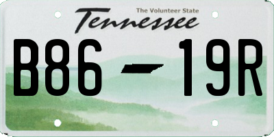 TN license plate B8619R