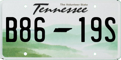 TN license plate B8619S