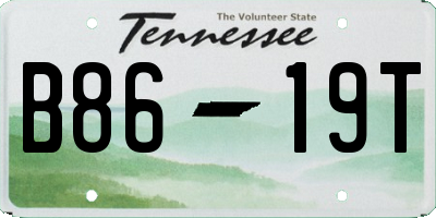 TN license plate B8619T