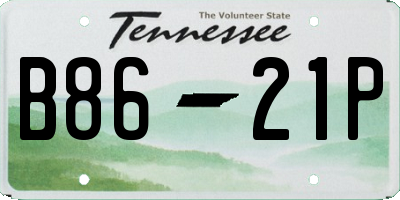 TN license plate B8621P