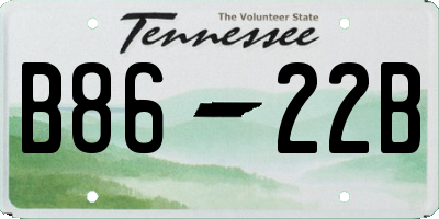 TN license plate B8622B