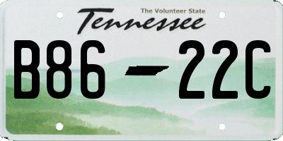 TN license plate B8622C