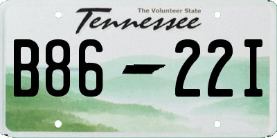 TN license plate B8622I