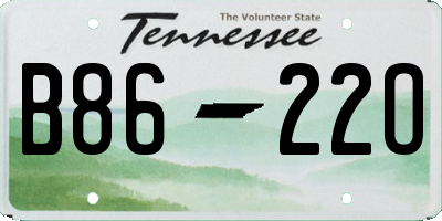 TN license plate B8622O