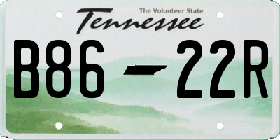 TN license plate B8622R