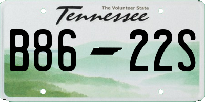 TN license plate B8622S