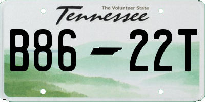TN license plate B8622T