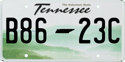 TN license plate B8623C