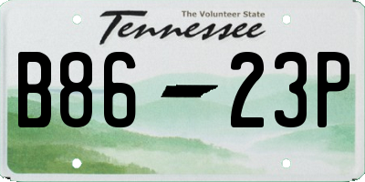 TN license plate B8623P