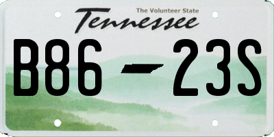 TN license plate B8623S