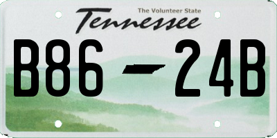 TN license plate B8624B