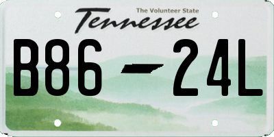 TN license plate B8624L