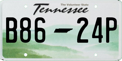TN license plate B8624P