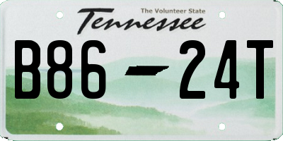 TN license plate B8624T