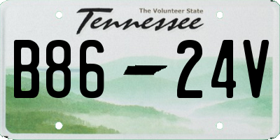 TN license plate B8624V